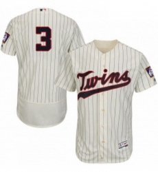 Mens Majestic Minnesota Twins 3 Harmon Killebrew Authentic Cream Alternate Flex Base Authentic Collection MLB Jersey