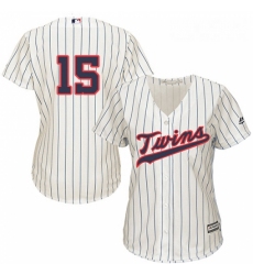 Womens Majestic Minnesota Twins 15 Jason Castro Replica Cream Alternate Cool Base MLB Jersey