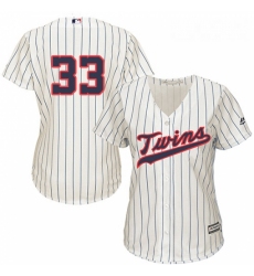 Womens Majestic Minnesota Twins 33 Justin Morneau Replica Cream Alternate Cool Base MLB Jersey