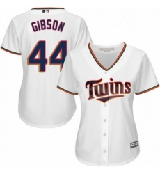 Womens Majestic Minnesota Twins 44 Kyle Gibson Replica White Home Cool Base MLB Jersey 