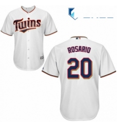 Youth Majestic Minnesota Twins 20 Eddie Rosario Replica White Home Cool Base MLB Jersey 