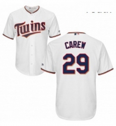 Youth Majestic Minnesota Twins 29 Rod Carew Authentic White Home Cool Base MLB Jersey