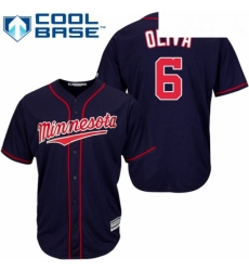 Youth Majestic Minnesota Twins 6 Tony Oliva Authentic Navy Blue Alternate Road Cool Base MLB Jersey