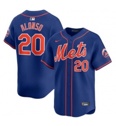 Men New York Mets 20 Pete Alonso Royal 2024 Alternate Limited Stitched Baseball Jersey