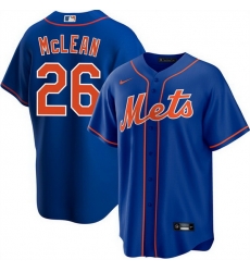 Men New York Mets 26 Nolan McLean Blue Cool Base Stitched Baseball Jersey Men New York Mets 26 Nolan McLean Blue Cool Base Stitched Baseball Jersey