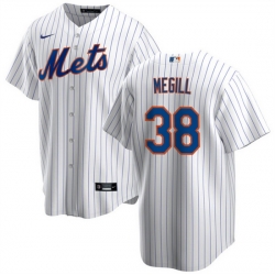 Men New York Mets 38 Tylor Megill White Cool Base Stitched Baseball Jersey