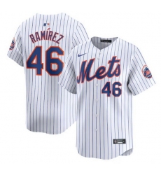 Men New York Mets 46 Yohan Ramirez White 2024 Home Limited Stitched Baseball Jersey