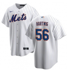 Men New York Mets 56 Grant Hartwig White Cool Base Stitched Baseball Jersey