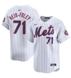 Men New York Mets 71 Sean Reid Fole White 2024 Home Limited Stitched Baseball Jersey