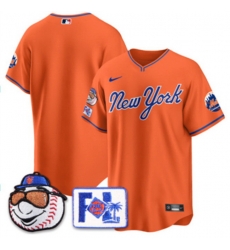 Men New York Mets Blank Orange 2025 Spring Training Stitched Baseball Jersey Men New York Mets Blank Orange 2025 Spring Training Stitched Baseball Jersey