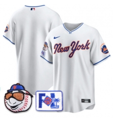 Men New York Mets Blank White 2025 Spring Training Stitched Baseball Jersey Men New York Mets Blank White 2025 Spring Training Stitched Baseball Jersey