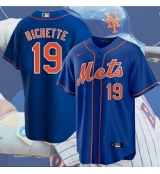 Men New York Mets Nike Bo Bichette #19 BlueStitched Player Jersey Men New York Mets Nike Bo Bichette #19 BlueStitched Player Jersey
