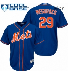 Mens Majestic New York Mets 29 Devin Mesoraco Replica Royal Blue Alternate Home Cool Base MLB Jersey 