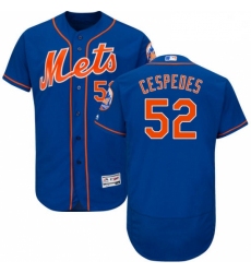 Mens Majestic New York Mets 52 Yoenis Cespedes Royal Blue Alternate Flex Base Authentic Collection MLB Jersey