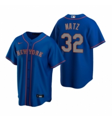 Mens Nike New York Mets 32 Steven Matz Royal Alternate Road Stitched Baseball Jerse