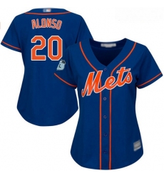 Mets #20 Pete Alonso Blue Alternate Women Stitched Baseball Jersey