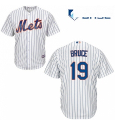 Youth Majestic New York Mets 19 Jay Bruce Replica White Home Cool Base MLB Jersey 