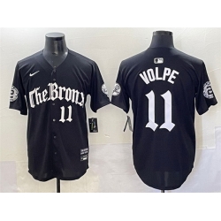 Men New York Yankees 11 Anthony Volpe Black  27Gothic Legacy Edition 27 Vapor Premier Limited Stitched Baseball Jersey