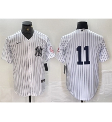 Men New York Yankees 11 Anthony Volpe White Cool Base Stitched Baseball Jersey