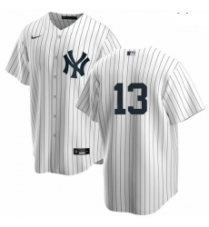 Men New York Yankees 13 Joey Gallo Men Nike White Home MLB Jersey No Name