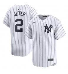 Men New York Yankees 2 Derek Jeter White Cool Base Stitched Baseball Jersey Men New York Yankees 2 Derek Jeter White Cool Base Stitched Baseball Jersey