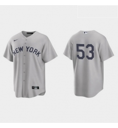 Men New York Yankees 53 Zack Britton Men Nike Gray 2021 Field of Dreams Game MLB Jersey