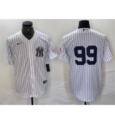 Men New York Yankees 99 Aaron Judge White Cool Base Stitched Baseball Jersey