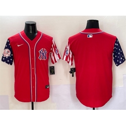 Men New York Yankees Blank Red American Style Limited Stitched Baseball Jersey