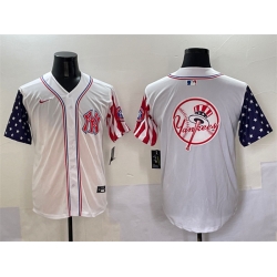 Men New York Yankees Team Big Logo White American Style Limited Stitched Baseball Jersey 001