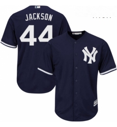 Mens Majestic New York Yankees 44 Reggie Jackson Replica Navy Blue Alternate MLB Jersey