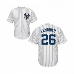 Mens New York Yankees 26 DJ LeMahieu Replica White Home Baseball Jersey 