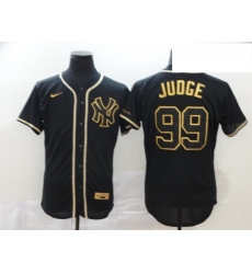 Yankees 99 Aaron Judge Black Gold Nike Flexbase Jersey