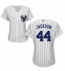 Womens Majestic New York Yankees 44 Reggie Jackson Authentic White Home MLB Jersey