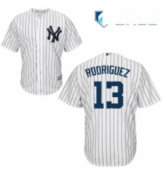 Youth Majestic New York Yankees 13 Alex Rodriguez Replica White Home MLB Jersey
