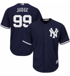 Youth Majestic New York Yankees 99 Aaron Judge Authentic Navy Blue Alternate MLB Jersey