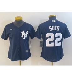 Youth New York Yankees 22 Juan Soto Navy Stitched Baseball Jersey