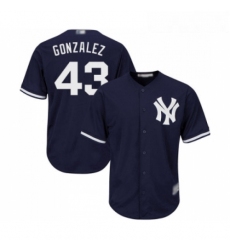 Youth New York Yankees 43 Gio Gonzalez Authentic Navy Blue Alternate Baseball Jersey 