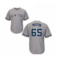 Youth New York Yankees 65 James Paxton Authentic Grey Road Baseball Jersey 