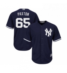 Youth New York Yankees 65 James Paxton Authentic Navy Blue Alternate Baseball Jersey 
