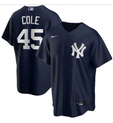 Youth Nike New York Yankees 45 Gerrit Cole Navy Road Stitched Baseball Jersey