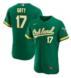 Men Oakland Athletics 17 Trevor Gott Green Flex Base Stitched Jersey