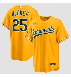 Men Oakland Athletics 25 Brent Rooker 2026 Yellow Alternate Sacramento Celebrating 125 Years Vapor Limited Stitched Baseball Jersey Men Oakland Athletics 25 Brent Rooker 2026 Yellow Alternate Sacramento Celebrating 125 Years Vapor Limited Stitched Baseball Jersey