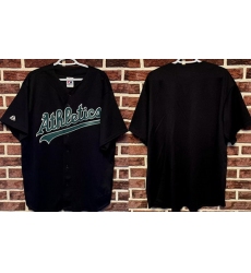 Men Oakland Athletics Blank Black Stitched Baseball Jersey