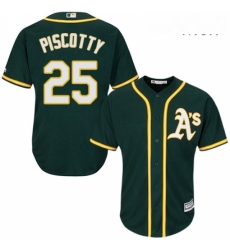 Mens Majestic Oakland Athletics 25 Stephen Piscotty Replica Green Alternate 1 Cool Base MLB Jersey 