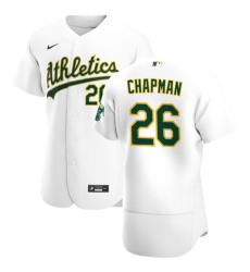 Oakland Athletics 26 Matt Chapman Men Nike White Home 2020 Authentic Player MLB Jersey