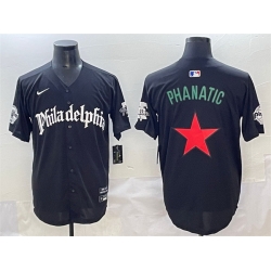 Men Philadelphia Phillies Black Gothic Phanatic Vapor Limited Stitched Jersey