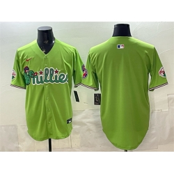 Men Philadelphia Phillies Blank Light Green Phanatic Limited Stitched Jersey