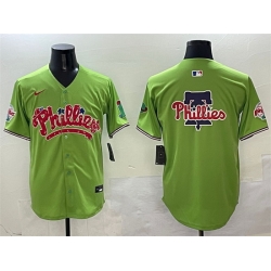 Men Philadelphia Phillies Team Big Logo Light Green Phanatic Limited Stitched Jersey