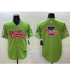 Men Philadelphia Phillies Team Big Logo Light Green Phanatic Limited Stitched Jersey Men Philadelphia Phillies Team Big Logo Light Green Phanatic Limited Stitched Jersey