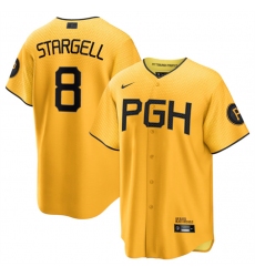 Men Pittsburgh Pirates Active Player Custom Gold 2023 City Connect Stitched Jersey